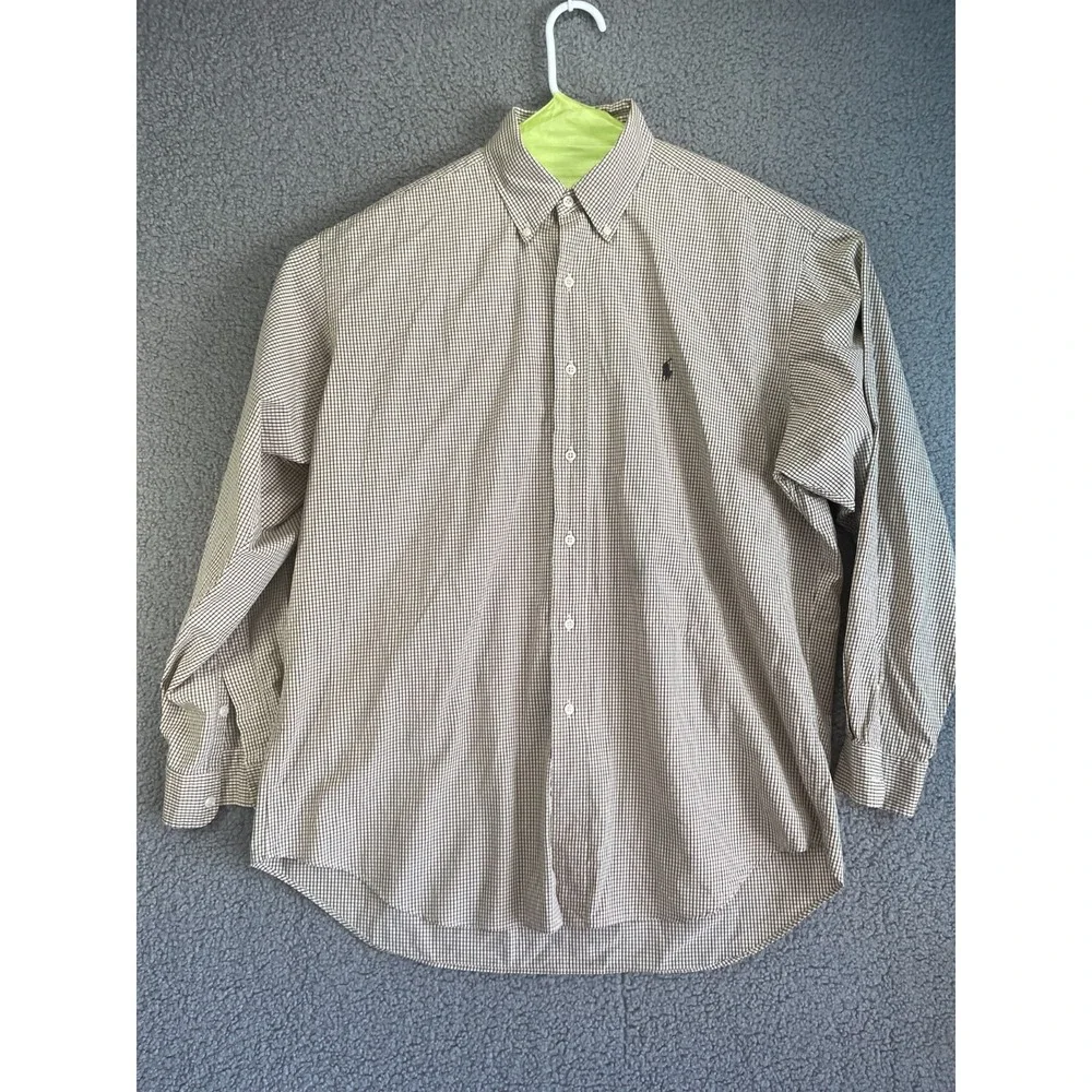 Ralph Lauren Blake Shirt Mens Large  Plaid  Button Up Long‎ Sleeve